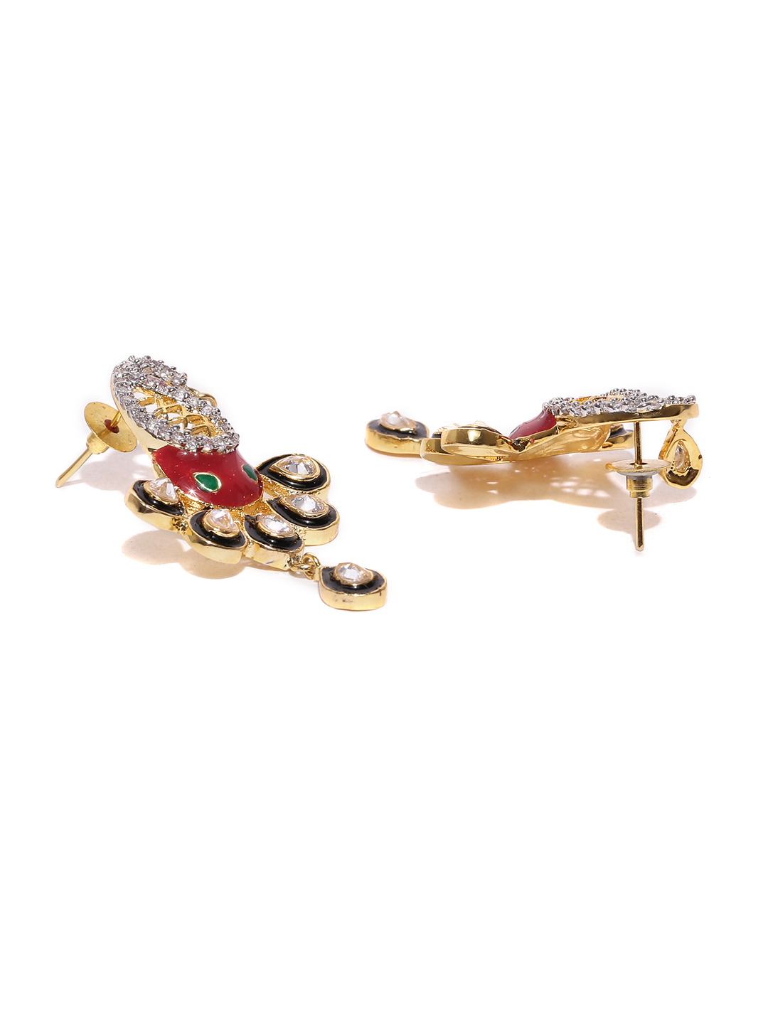 YouBella Gold-Toned  Red Stone-Studded Jewellery Set